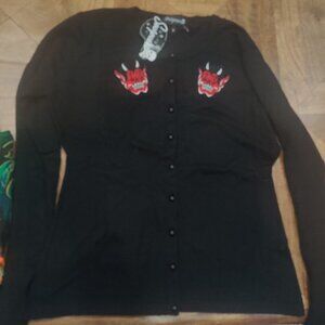 Sourpuss devil cardigan size XL new